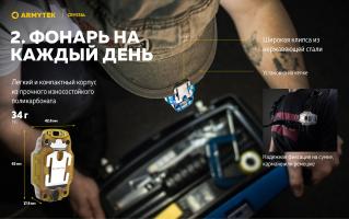 Фонарь Armytek Crystal Серый