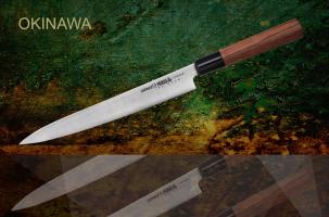 SO-0110/16 Нож кухонный "Samura OKINAWA" Янагиба 240 мм, AUS-8, палисандр