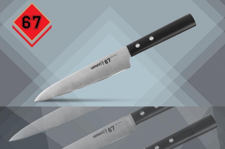SS67-0023 Нож кухонный "Samura 67" универсальный 150 мм, AUS-8, ABS пластик