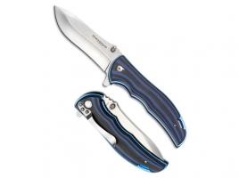 BK01SC001 Blue Line - склад. нож, рукоять - чёрно-синяя G-10