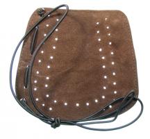 Крага на шнуровке коричневая (замша)