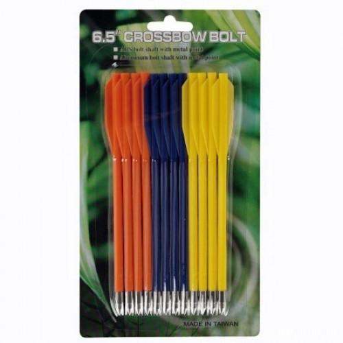 37746 Арбалет стрелы 6,5" пластик цветные (12шт) / Man Kung