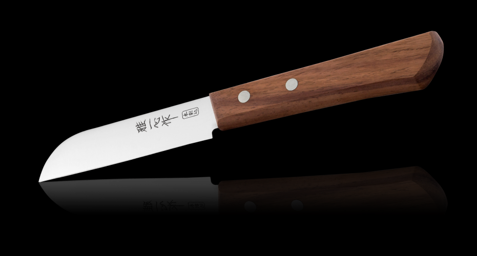 2000, Нож для чистки овощей и фруктов Kanetsugu Special Offer, 90 мм, сталь AUS-8/SUS410, 3 слоя, рукоять розовое дерево