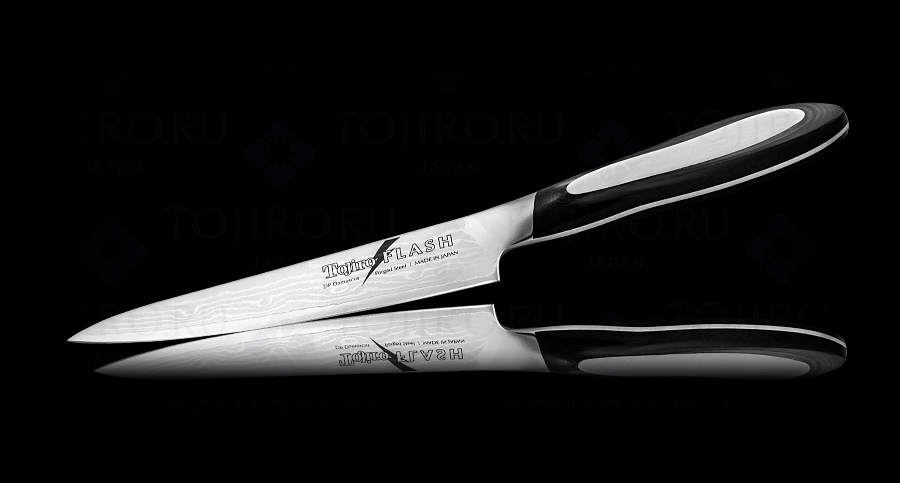 FF-PA130, Нож универсальный Tojiro Flash, 130 мм, сталь VG10, 37 слоев, рукоять микарта