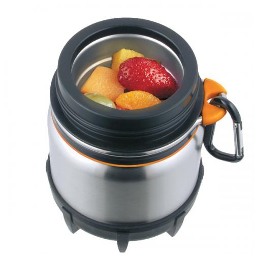 Термос для еды Thermos Element 5 Food Jar, 0.47 л (широкое горло, карабин, ударопрочный нескользящий пластик, нержавеюща