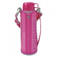 Термос классический Tiger MMN-W100 Pink, 1л (нержавеющая сталь, цвет розовый, чехол с регулируемым ремнем для переноски
