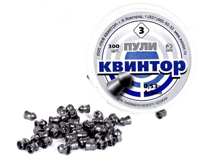 Пневматика Пули калибр 4,5 оживальная Квинтор-3(300)