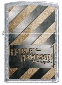 Зажигалка ZIPPO Harley-Davidson®, латунь с покрытием Street Chrome™, серебристая, 36x12x56 мм