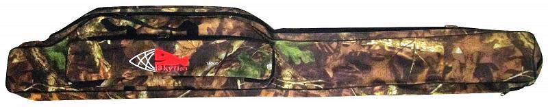 Мягкий чехол для удилищ 150 см., 2 отделения, 1 карман, КМФ (в ассортименте) / SkyFish