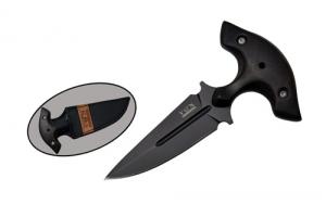 Кобра.  черный нескл. нож хоз.-быт. с титановым покрытием  с нейлон.чехлом K323T тычковый