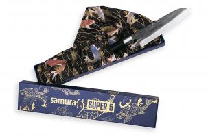 SP5-0095/K Нож кухонный "Samura SUPER 5" Сантоку 182 мм, VG-10 5 слоев, микарта