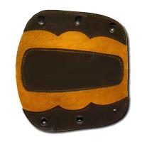 Крага на шнуровке коричневая (комбинированная замша)