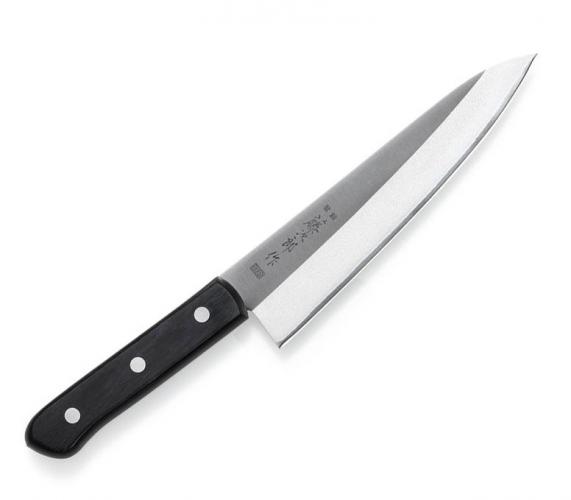Нож Кухонный Поварской TOJIRO WESTERN (F-312), длина лезвия 180 мм, сталь VG10, 3 слоя, рукоять стабилизированная эко-др