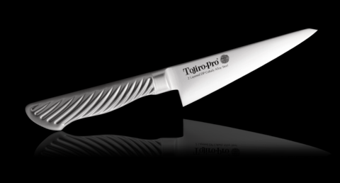 Обвалочный Кухонный Нож TOJIRO PRO (F-885), длина лезвия 150 мм, сталь VG10, 3 слоя, рукоять сталь, заточка #8000